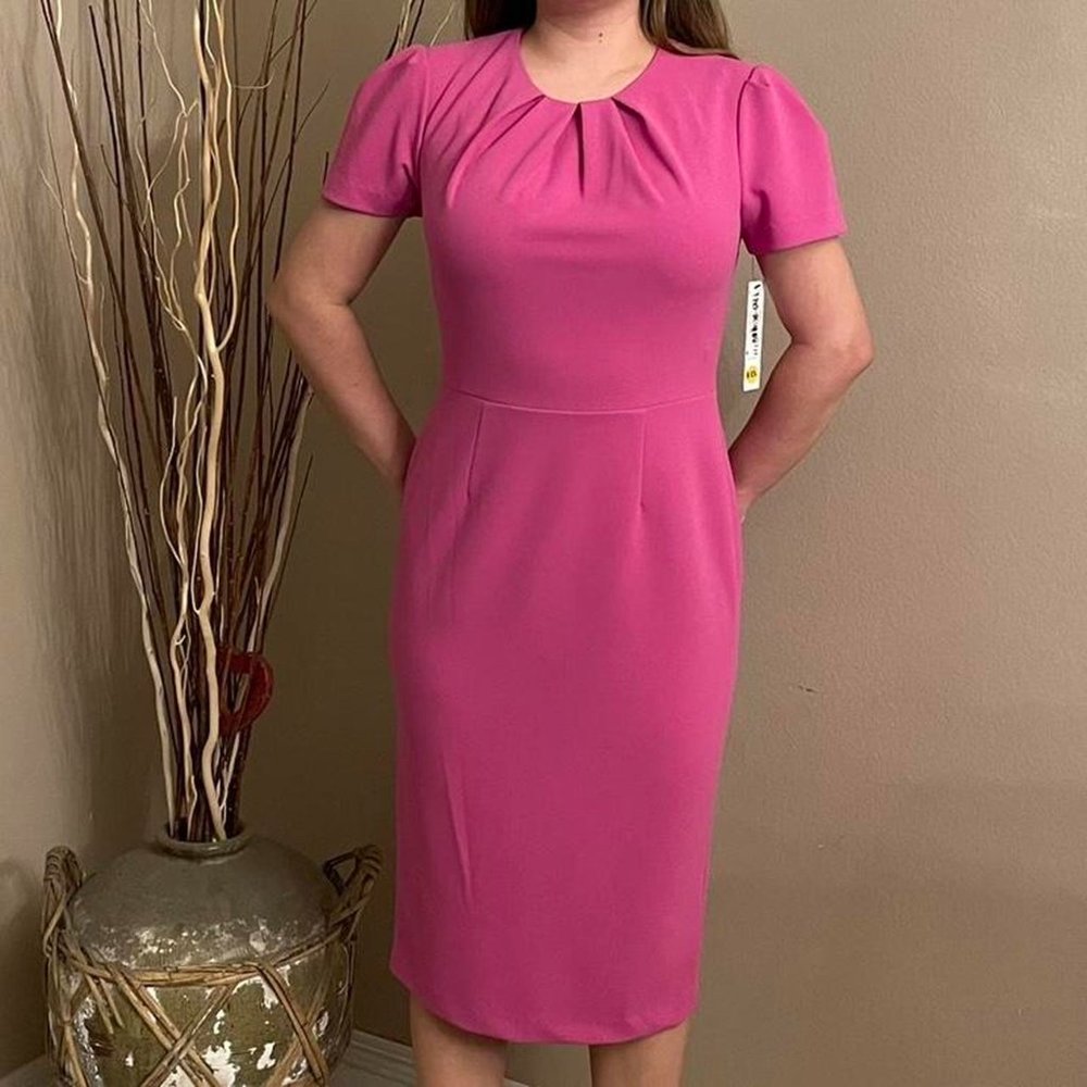 Fuchsia Pink Midi Dress